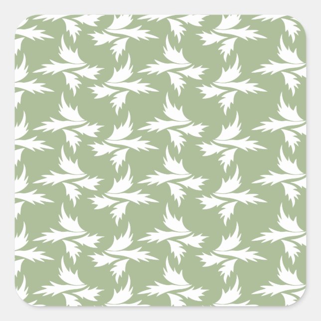 Pegatina Cuadrada plantas botánicas (Anverso)