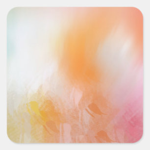 Pegatina Cuadrada Plantilla abstracta colorida rosa rojo amarillo az