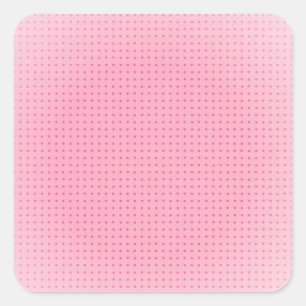 Pegatina Cuadrada Plantilla Clásica en Rosa y Blanco Personalizada