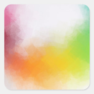 Pegatina Cuadrada Plantilla de arte en blanco abstracto moderno amar