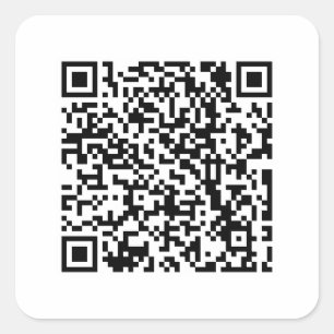 Pegatina Cuadrada Plantilla de código QR de personalizado