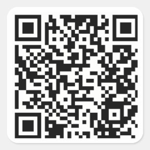 Pegatina Cuadrada Plantilla de código QR de personalizado