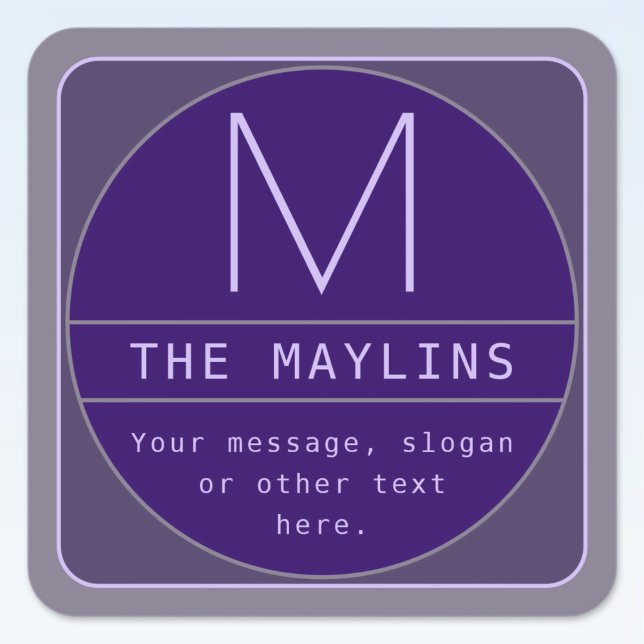 Pegatina Cuadrada Plantilla de diseño retro-moderno editable | Purpu (Subido por el creador)
