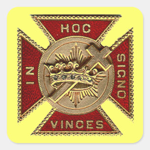 PEGATINA CUADRADA PLANTILLA DE KNIGHTS