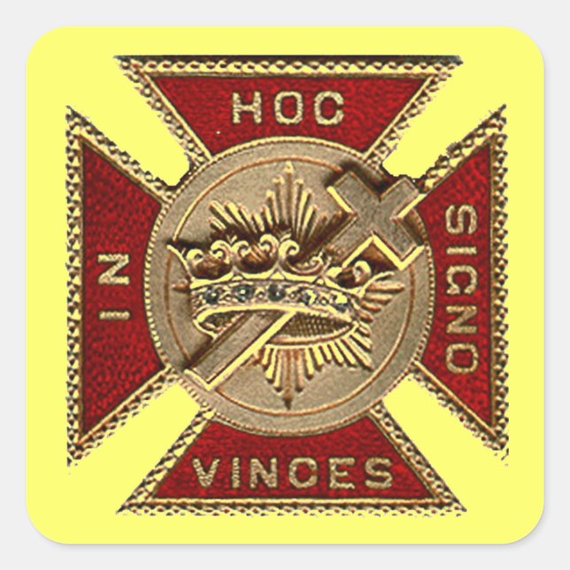 PEGATINA CUADRADA PLANTILLA DE KNIGHTS (Anverso)