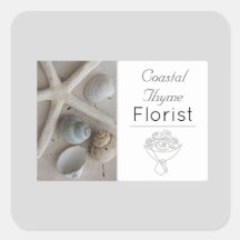 Plantilla de logotipo de floristería costera edita