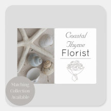 Plantilla de logotipo de floristería costera edita