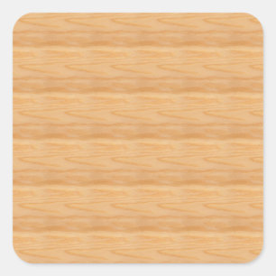 Pegatina Cuadrada Plantilla de madera en blanco elegante personaliza