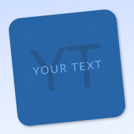 Pegatina Cuadrada Plantilla de texto editable para nombre monocromát