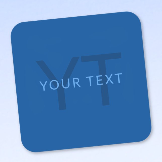 Pegatina Cuadrada Plantilla de texto editable para nombre monocromát (Subido por el creador)