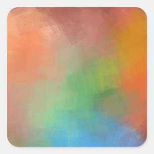 Pegatina Cuadrada Plantilla elegante en blanco de arte abstracto mod