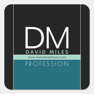 Pegatina Cuadrada Plantilla empresarial moderna   Personalizable Tod