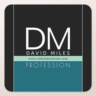 Pegatina Cuadrada Plantilla empresarial moderna   Personalizable Tod