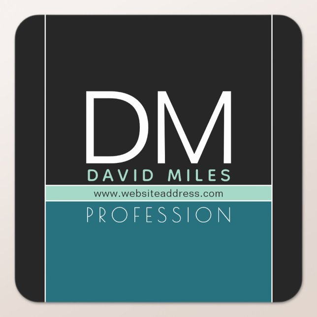 Pegatina Cuadrada Plantilla empresarial moderna | Personalizable Tod (Subido por el creador)