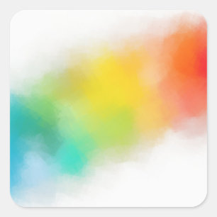 Pegatina Cuadrada Plantilla en blanco arte abstracto moderno rojo am