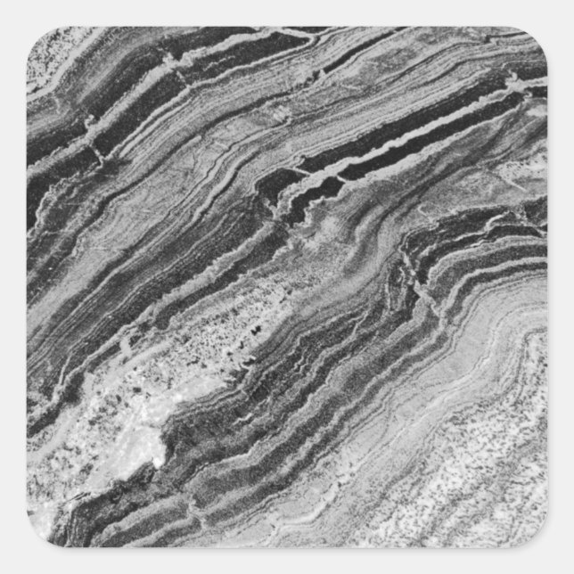 Pegatina Cuadrada Plantilla en blanco de mármol gris, Personalizar (Anverso)