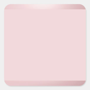 Pegatina Cuadrada Plantilla en Blanco de Oro Rosa Agrega Tu Texto El