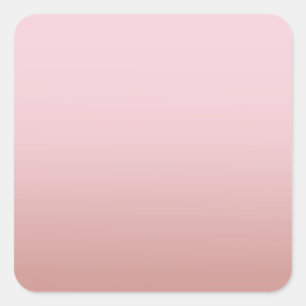 Pegatina Cuadrada Plantilla en Blanco de Oro Rosa Agrega Tu Texto El