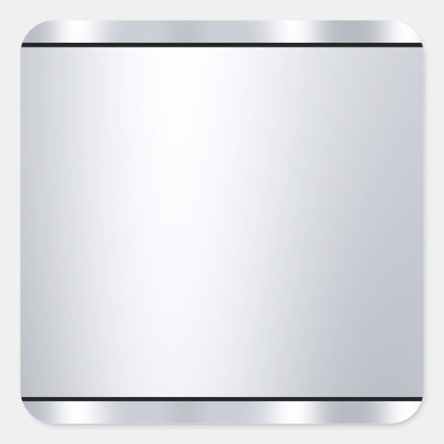 Pegatina Cuadrada Plantilla en blanco de Personalizado negro con asp (Anverso)