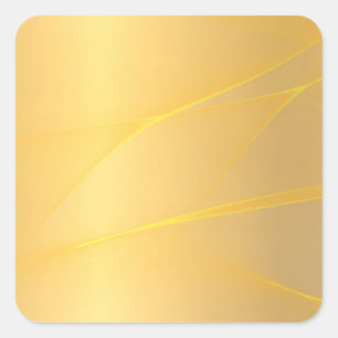 Pegatina Cuadrada Plantilla en blanco Diseño elegante Glamour Dorado