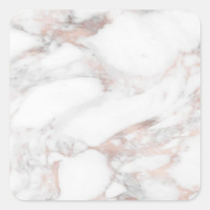 Pegatina Cuadrada Plantilla en blanco elegante moderna mármol oro ro