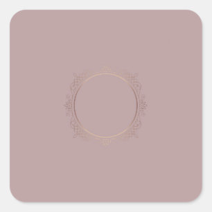 Pegatina Cuadrada Plantilla en blanco elegante moderna tendencia oro