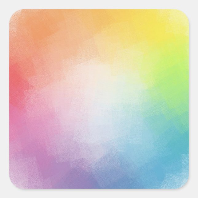 Pegatina Cuadrada Plantilla en blanco personalizable azul púrpura ve (Anverso)