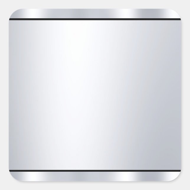 Pegatina Cuadrada Plantilla en blanco personalizada con aspecto de p (Anverso)