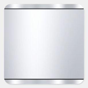 Pegatina Cuadrada Plantilla en blanco personalizada de aspecto plate