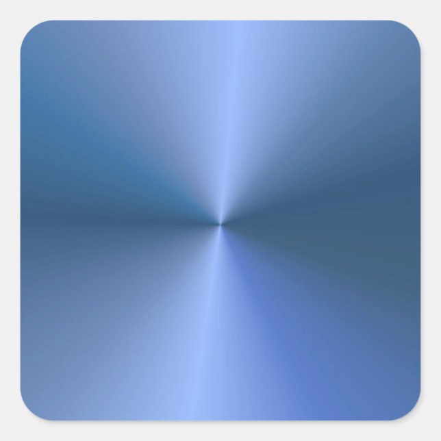 Pegatina Cuadrada Plantilla en blanco personalizado Color azul elega (Anverso)