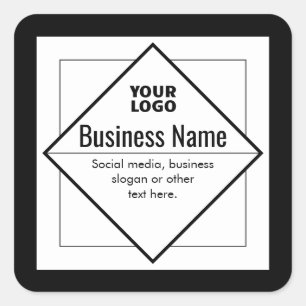 Pegatina Cuadrada Plantilla personalizable Agrega tu logotipo