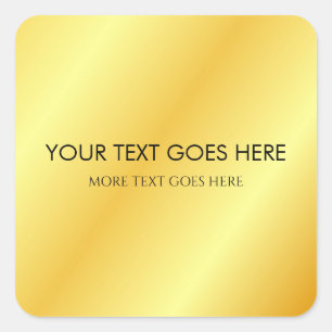 Pegatina Cuadrada Plantilla personalizada Agrega tu texto Nombre Mon