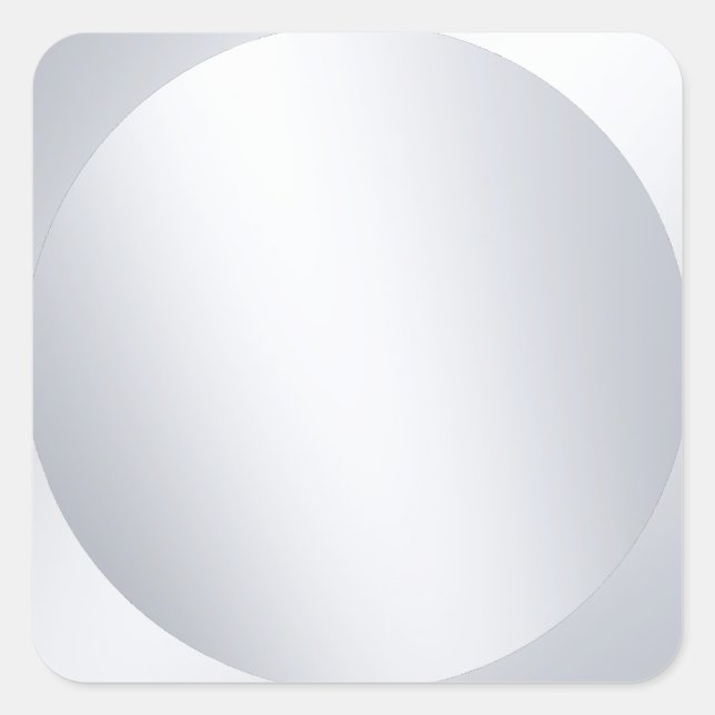 Pegatina Cuadrada Plantilla personalizada de aspecto metálico platea (Anverso)