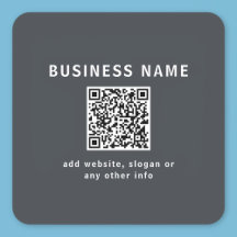 Plantilla simple para su código QR | Gris oscuro