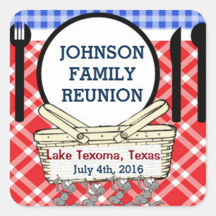 Pegatina Cuadrada Plantilla Sqr Stickr - R, azul de W