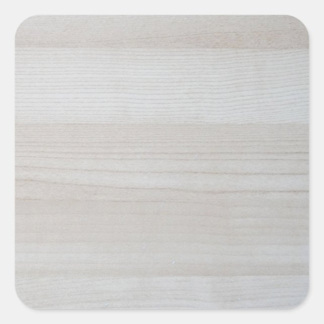 Pegatina Cuadrada Plantilla Wood Blank Diseño elegante a la moda Nat (Anverso)