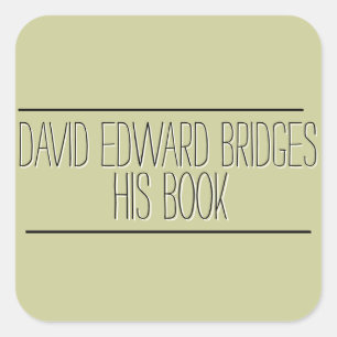 Pegatina Cuadrada Plato de biblioteca