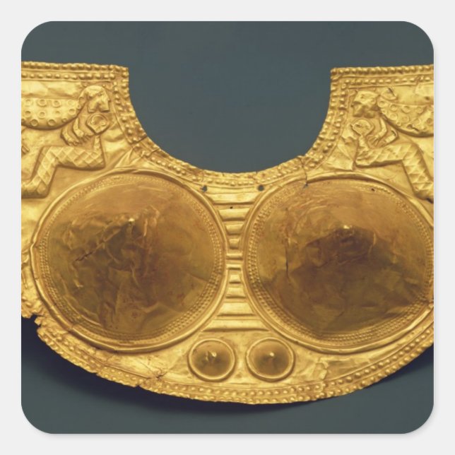 Pegatina Cuadrada Plato de brea sinu (Anverso)