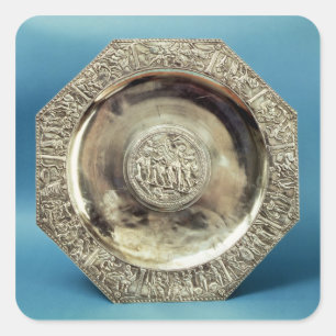 Pegatina Cuadrada Plato octagonal de Kaiseraugst, romano