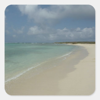 Pegatina Cuadrada Playa de Aruba II Bonita Escena Natural