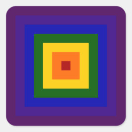 Pegatina Cuadrada Plaza del Arcoiris