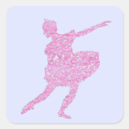 Pegatina Cuadrada Pluma de azúcar