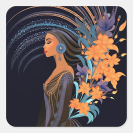 PEGATINA CUADRADA PODER DE LA BELLEZA #5