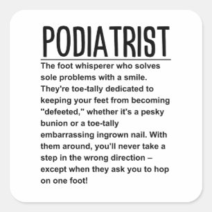 Pegatina Cuadrada Podiatrista