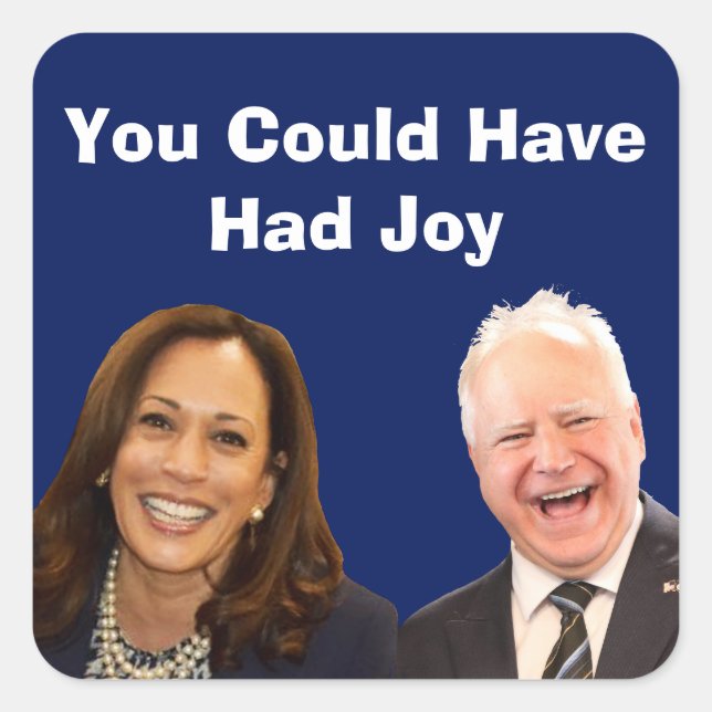 Pegatina Cuadrada Podría Haber Tenido Alegría (Anverso)