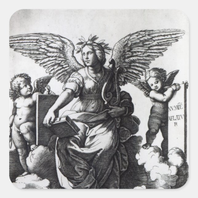 Pegatina Cuadrada Poesía, c.1515 (Anverso)