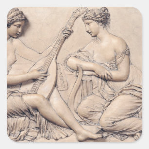 Pegatina Cuadrada Poesía y música