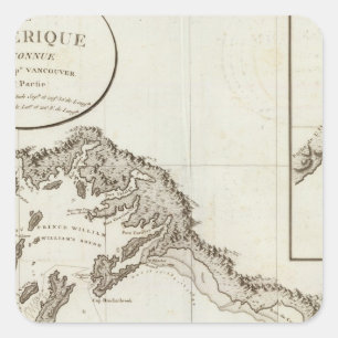 Pegatina Cuadrada Point Riou a Point Possession Alaska