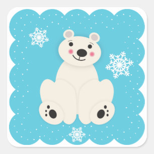 Pegatina Cuadrada Polar Friend