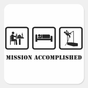 Pegatina Cuadrada Pole Vault